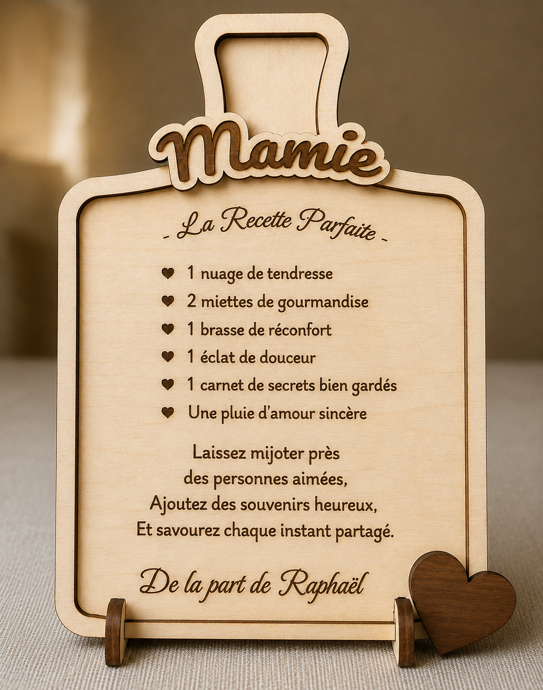 Planche "La recette parfaite" à personnaliser