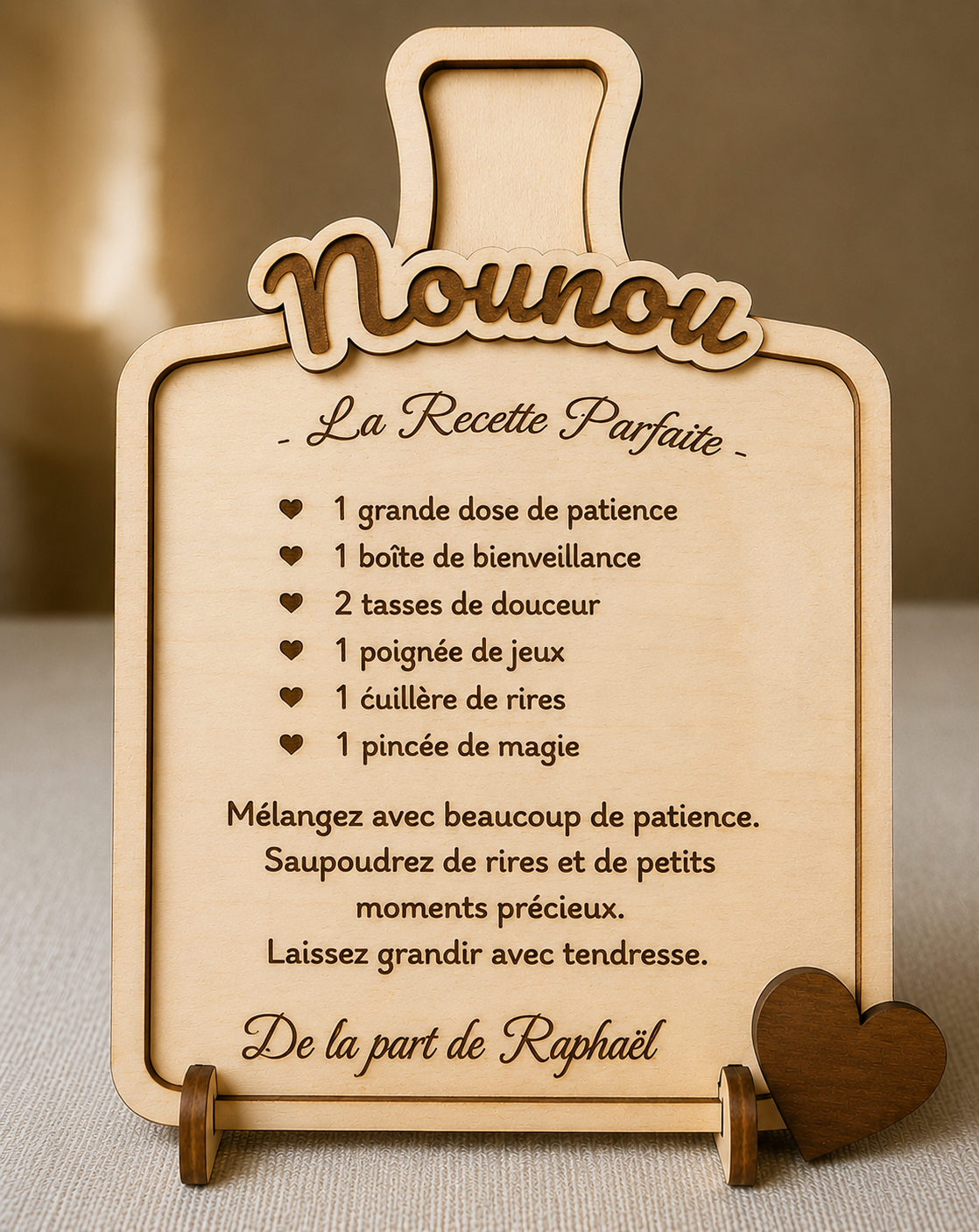 Planche "La recette parfaite" à personnaliser
