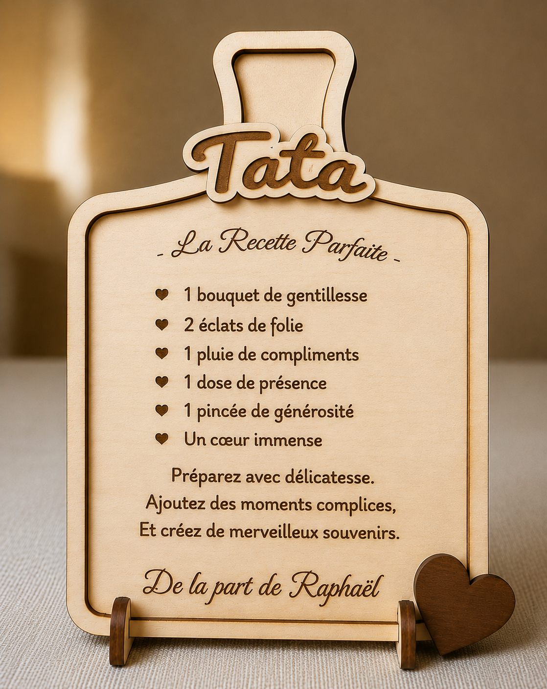 Planche "La recette parfaite" à personnaliser