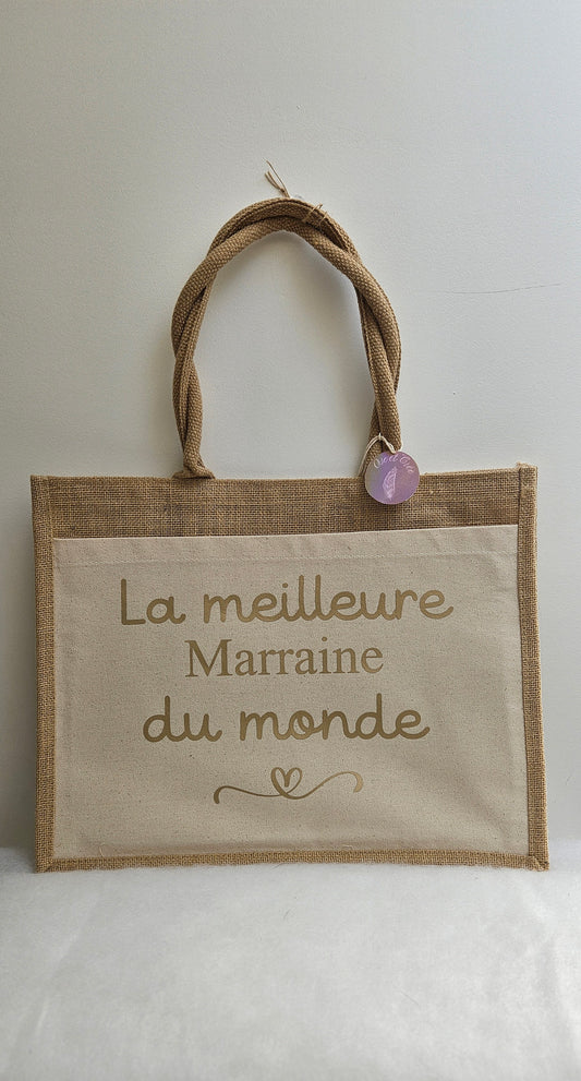 Sac en toile de jute à personnaliser